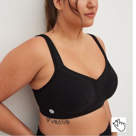 torrid Other - TORRID Active Mid Impact Underwire Solid Active Sports Bra Black 40DD 2020 NEW